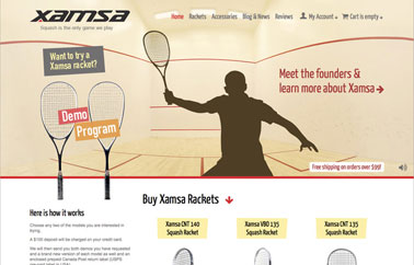 Xamsa — a new squash racket brand online store