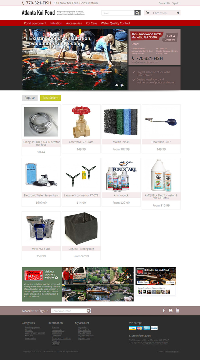 Atlanta Koi Pond — An online store for koi pond enthusiasts